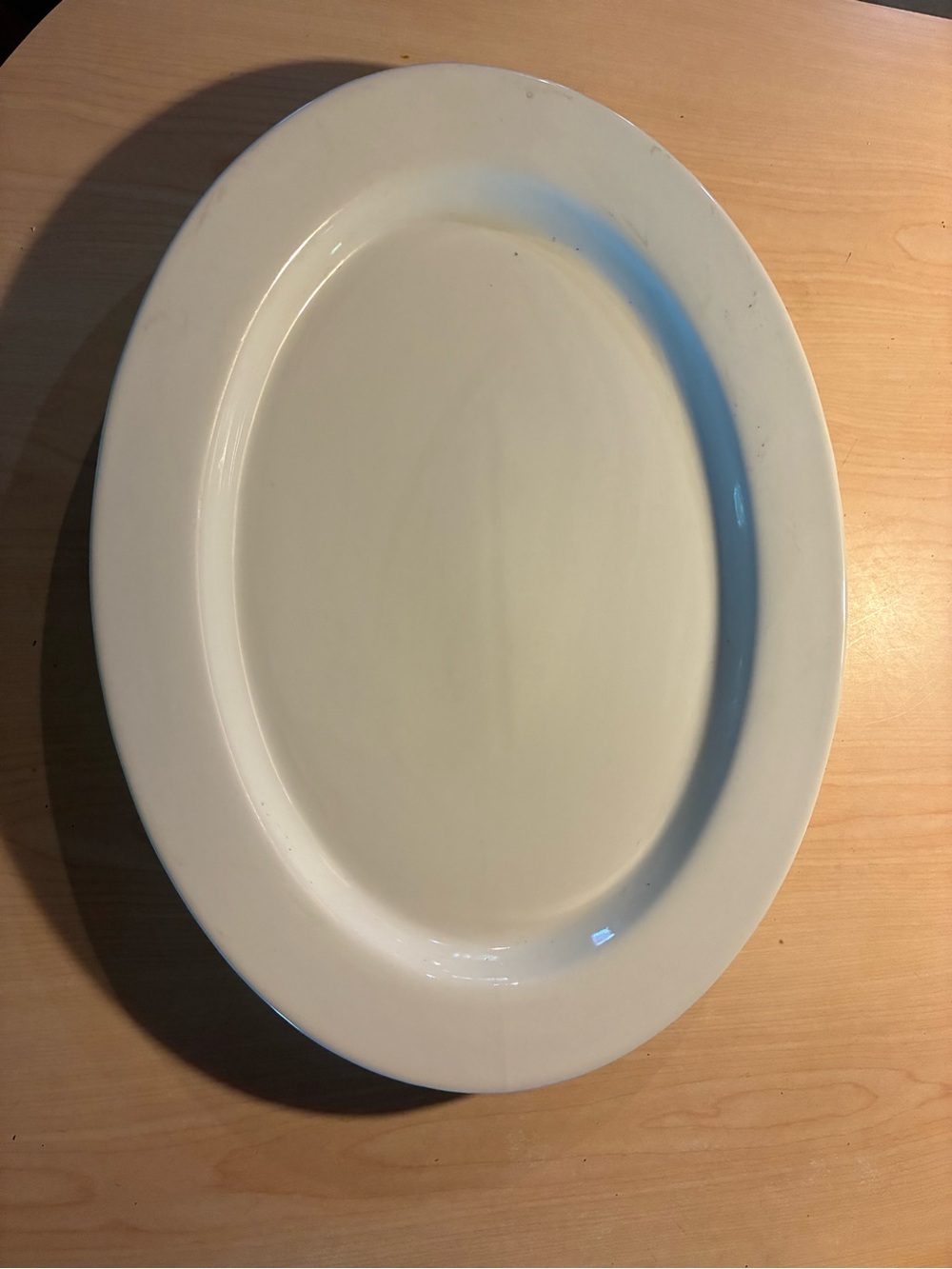 Vintage everyday white dinner food platter the big one 21x16 inch